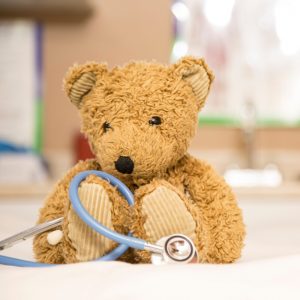 Teddy bear with stethoscope
