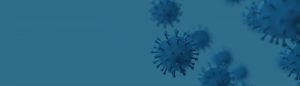Blue background and blue virus shape
