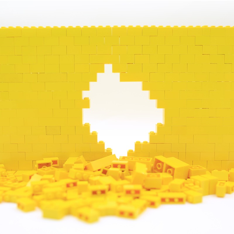 Yellow Lego Wall